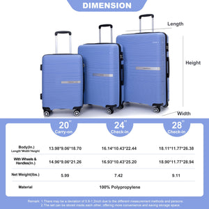 Hardshell Suitcase Double Spinner Wheels Luggage Sets, Lightweight With Tsa Lock, 3 Piece Set by Couch.com