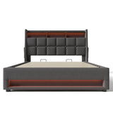 Upholstered Platform Bed With A Hydraulic Storage System, LED And USB Charging (Without Mattress) by Couch.com
