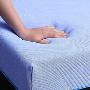 Refresh - 12" Flex Head Memory Foam Hybrid Mattress And Adjustable Base Bundle - Blue - Queen