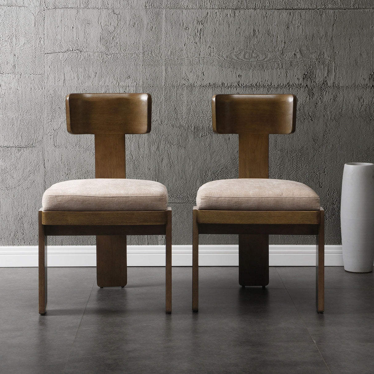 Upholstered Dining Fabric Side Chairs (Set of 2)