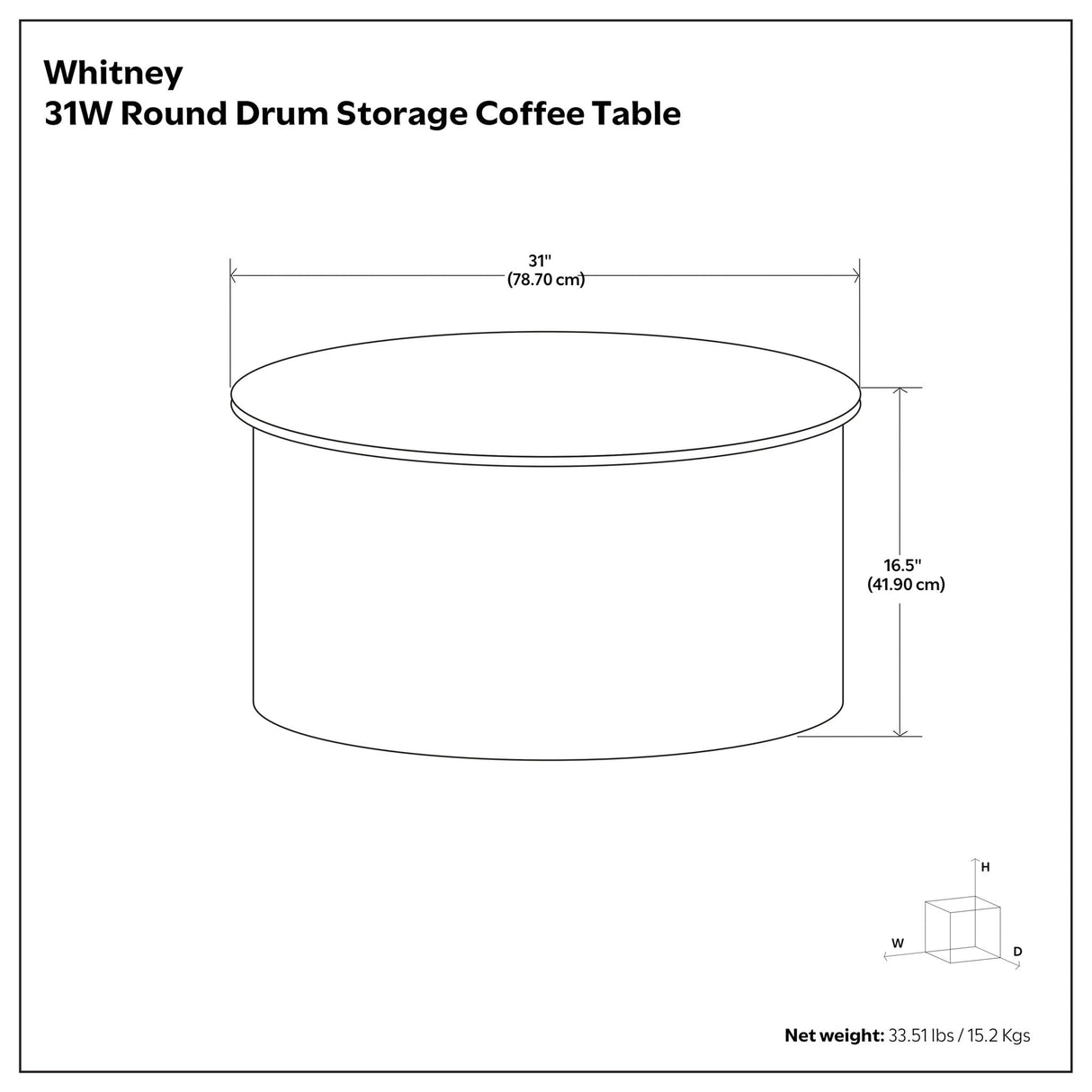 Whitney - Handcrafted Metal Storage Table