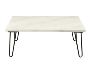 Telestis - Marble Top Coffee Table - Black / White Marble by Couch.com