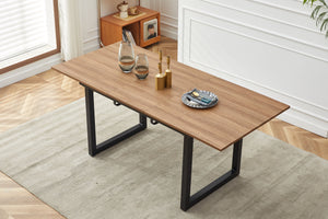 Square Extendable Dining Table With Metal Leg, Modern Space Saving Kitchen Table For Living Room by Couch.com