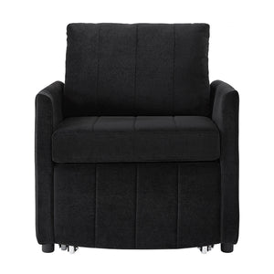 Upholstered Convertible Sleeper Sofa With 5 Position Backrest, Side Pockets, Storage by Couch.com