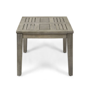 Dexterity - Outdoor Square Side Table With Wood Frame - Gray by Couch.com