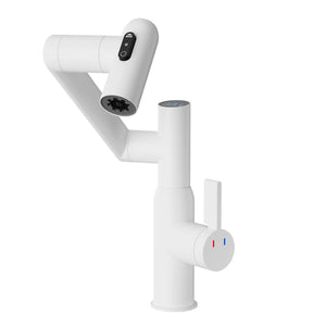 Bathroom Sink Faucet With Spray Function, Temperature Display, Anti Skid Switch, Hot & Cold, 360° Rotary by Couch.com