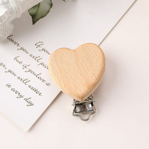 Stainless Steel Beech Animal Pacifier Clip