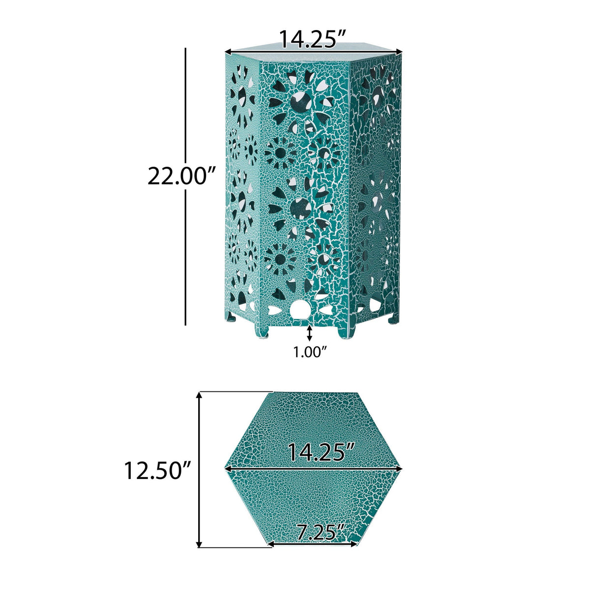 Galore - Side Table With Sunburst Cut Out Design by Couch.com