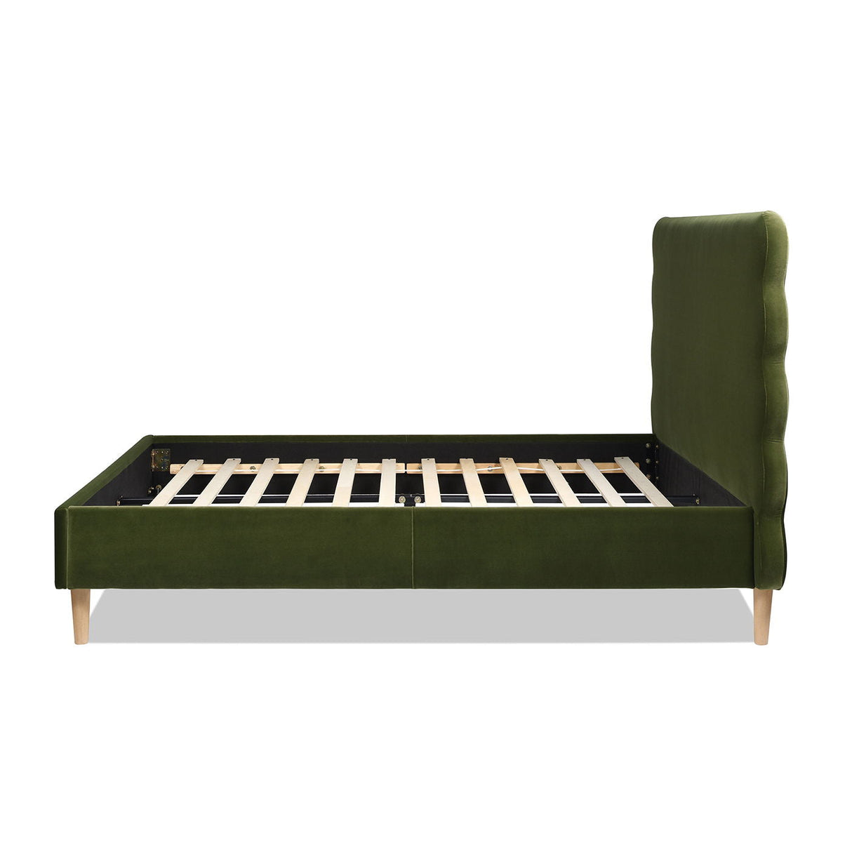 Stockholm - Modern Wavy Headboard Platform Bed by Couch.com