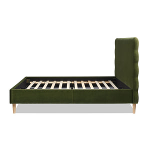Stockholm - Modern Wavy Headboard Platform Bed by Couch.com