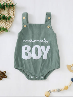 Male And Female Baby Corduroy Suspender Towel Embroidery