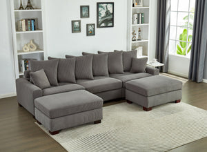 5 Seater Oversized Convertible L & U Shaped Couch by Couch.com