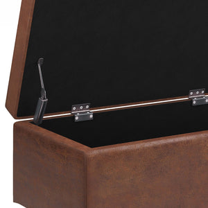 Shay - Large Square Coffee Table Storage Ottoman Mid-Century Style by Couch.com