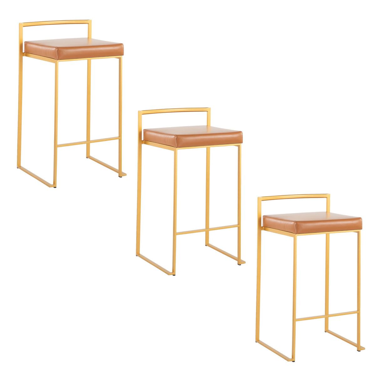 Fuji - Contemporary / Glam Design Counter Stool (Set of 2) by Couch.com