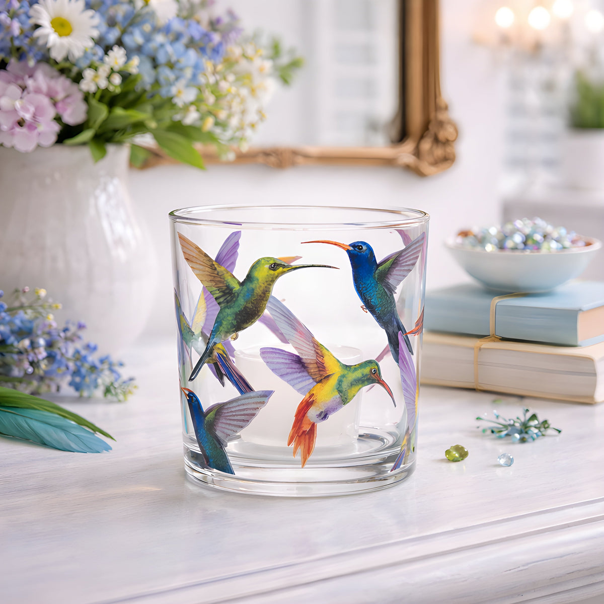 Votive Candle Holder Glass Lantern, Multiple Design Options