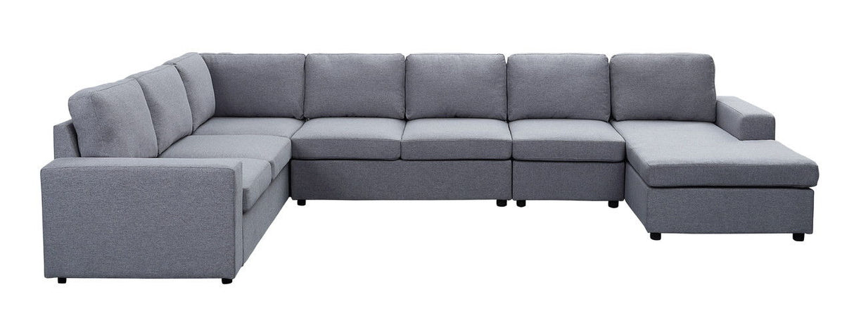 Hayden - Linen 7 Seat Reversible Modular Sectional Sofa Chaise by Couch.com