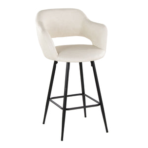 Margarite - Contemporary Fixed Height Counter Stool With Square Footrest (Set of 2) by Couch.com