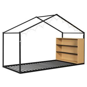 Bed House Frame With Shelves And Lights by Couch.com