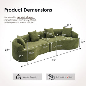 4 Seater Sofa With Fabric, 30D, 60 Hardness Full Sponge, 4 Pillow For Living Room, Home Furniture Sleeper Sectional Sofa For Apartment