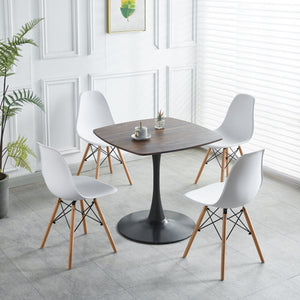 5 Pieces Table And Chair Dining Sets, Kitchen Sets, Coffee Sets, MDF Table And Chair - White by Couch.com