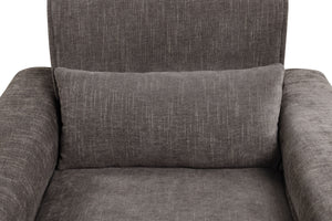 Valentina - Chenille Chair With Metal Legs And Throw Pillow by Couch.com