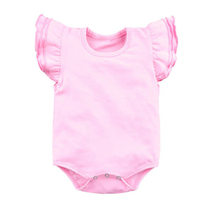 Children's Clothing Candy Color Ruffled Girls' Onesie Baby Romper