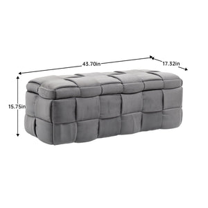 Upholstered Storage Ottoman With Safety Hinge by Couch.com