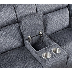 Alicia - Console Reclining Loveseat - Gray Black by Couch.com
