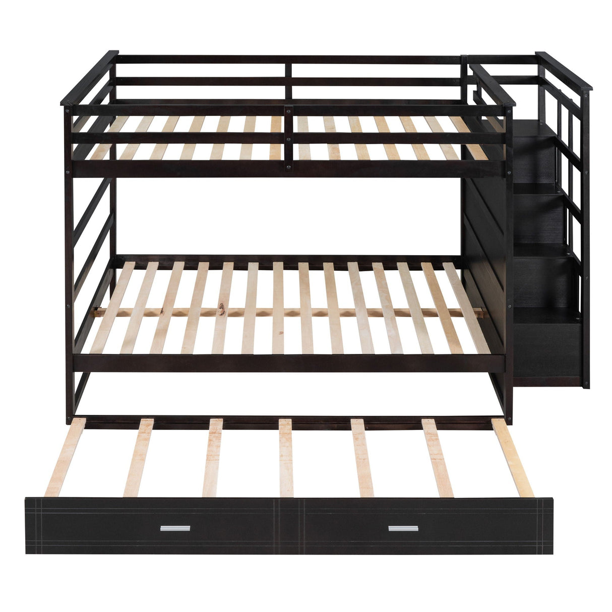 Bunk Bed With Twin Size Trundle And Staircase by Couch.com