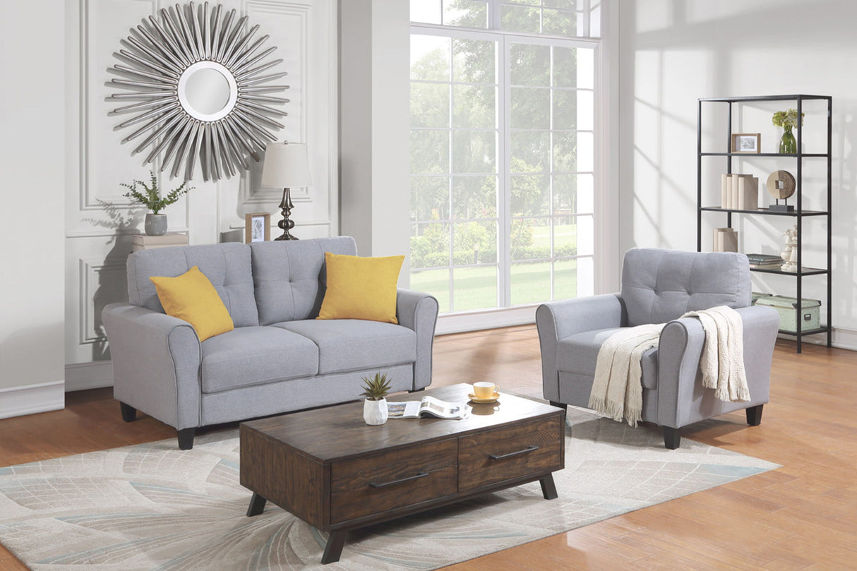 Modern Living Room Sofa Set Linen Upholstered Couch Furniture For Home Office by Couch.com