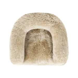 Avalon - Genuine Sheepskin Fur Split Barrel Back Accent Chair - Natural Blonde by Couch.com