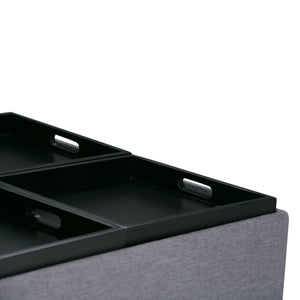 Avalon - Square Coffee Table, Storage Ottoman by Couch.com