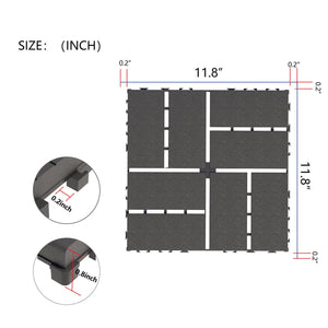 Plastic Interlocking Deck Tiles Patio Deck Tiles Waterproof Outdoor Use by Couch.com
