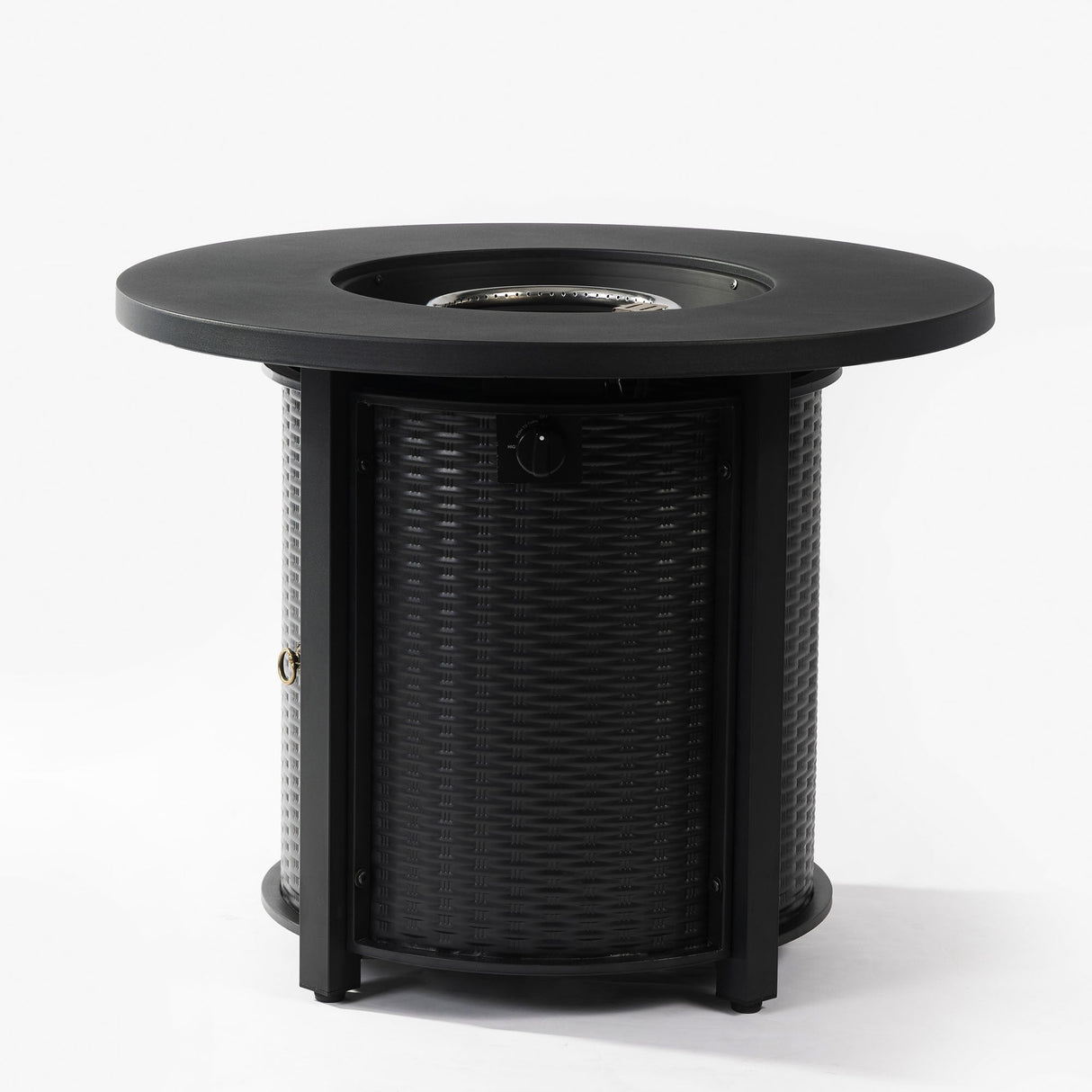 32" Propane Gas Fire Pit Table, 50000 BTU - Black Steel