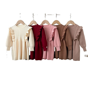 Cotton Wool Woven Autumn And Winter Thermal Dress