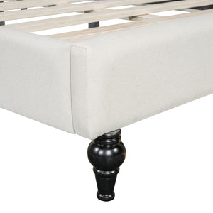 Modern L Shaped Linen Daybed With Legs by Couch.com