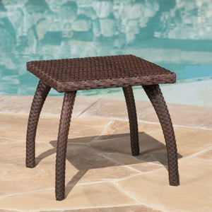 Luminant - Outdoor Side Table With Iron Frame - Brown by Couch.com