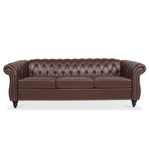 Rolled Arm Chesterfield 3 Seater Sofa by Couch.com