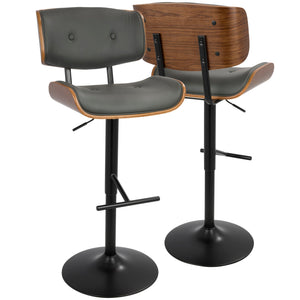 Lombardi - Mid Century Modern Adjustable Barstool by Couch.com