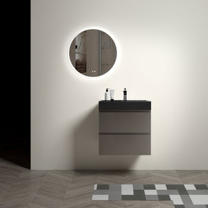 Alice - Bathroom Vanity With Sink, Large Storage Wall Mounted Floating Bathroom Vanity For Modern Bathroom, One-Piece Sink Basin Without Drain And Faucet by Couch.com