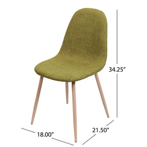 Elegant Dining Chair Set With Fabric Upholstery