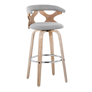 Gardenia - Contemporary Fixed Height Barstool With Swivel With Round Footrest (Set of 2) by Couch.com