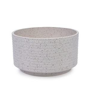 2 Pieces Ceramic Flowerpot Set, Milk White