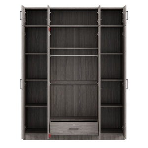 Contemporary 4 Door Wardrobe With 1 Drawer And Top Cabinet by Couch.com