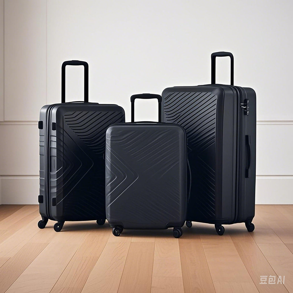 3 Piece Luggage Sets Lightweight Suitcase With Two Hooks, Spinner Wheels, Tsa Lock, Durable Hard Shell by Couch.com