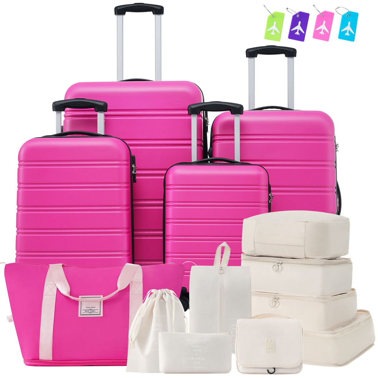 Hardshell Luggage Sets 4 Pieces + Bag Spinner Suitcase With Tsa Lock Lightweight - 16" / 20" / 24" / 28" Luggages by Couch.com