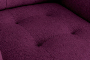 Victoria - Linen Fabric Armchair With Metal Legs, Side Pockets, And Pillow by Couch.com