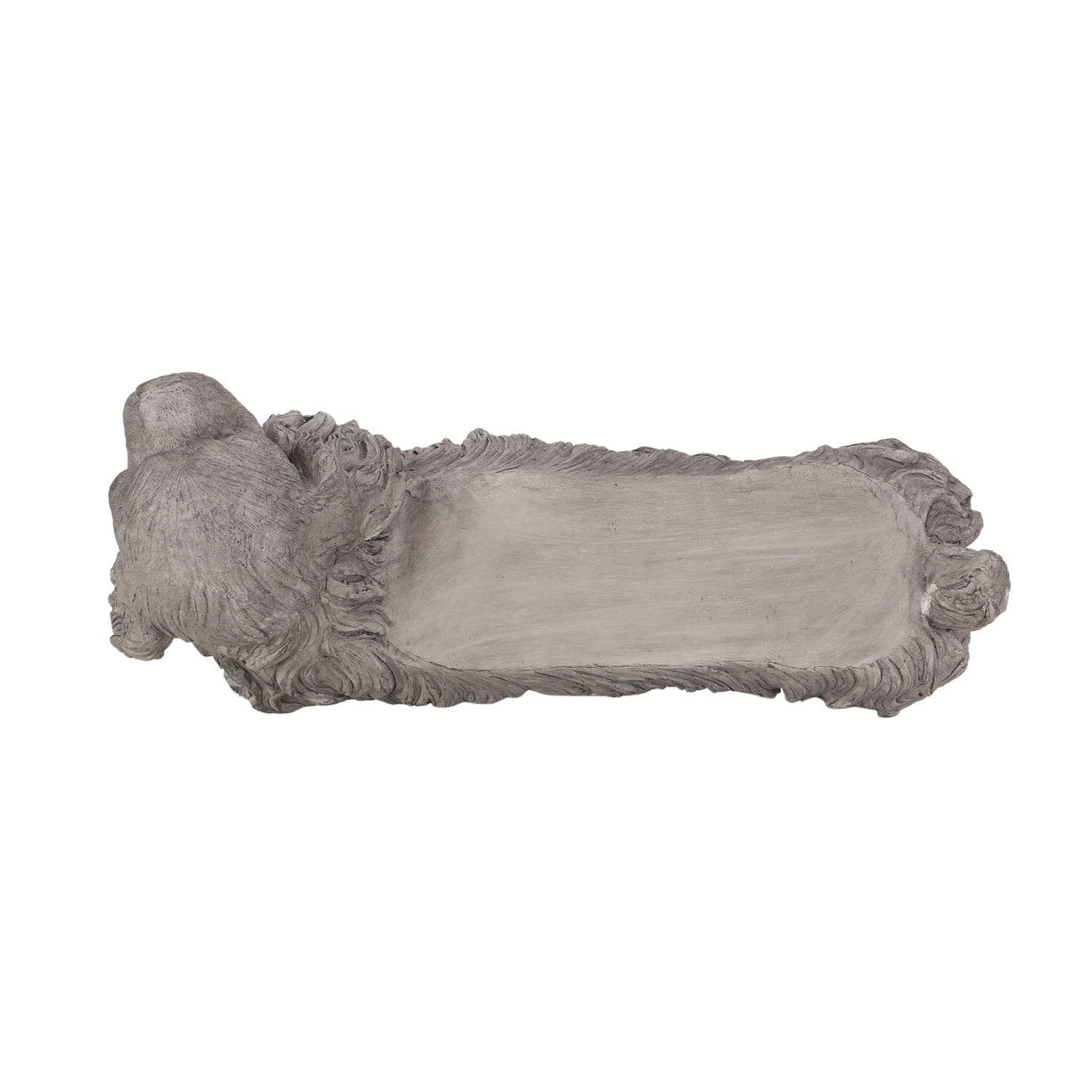 Charming Cocker Spaniel Dog Statue Bench Gray Magnesium Oxide