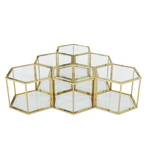 Modern Coffee Table With Double Layer Tempered Glass And Polygonal Design by Couch.com
