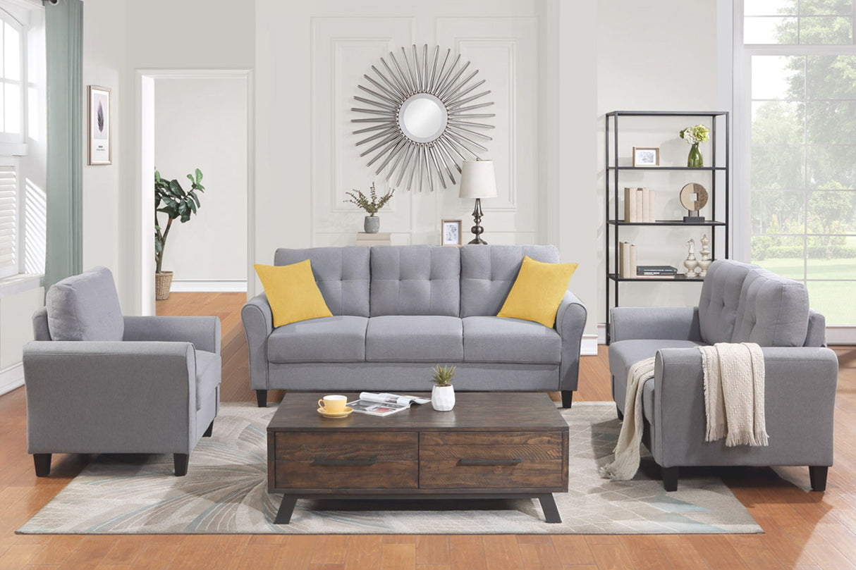 Modern Living Room Sofa Set Linen Upholstered Couch Furniture For Home Office by Couch.com